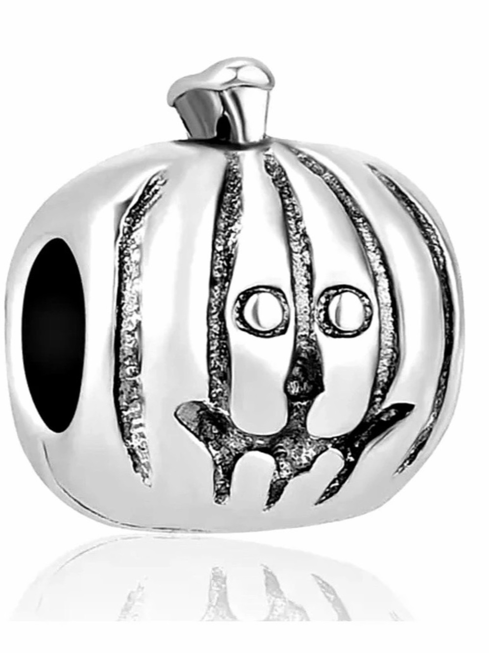 Sweet Pumpkin Charm Silver tone